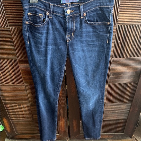 J Brand Ignite Dark Blue Denim Skinny Jeans Stretch Indigo Hue Sz 27 - Picture 9 of 15